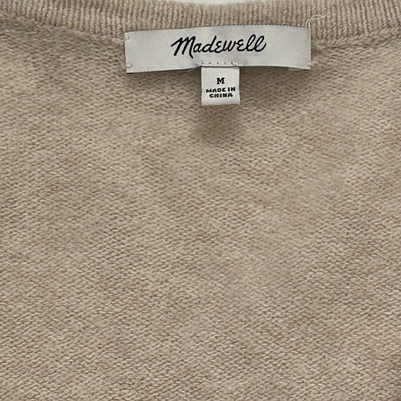 Madewell Sweater Multicolor Kent Striped Cardigan Alpaca Women Sz M - Picture 9 of 10